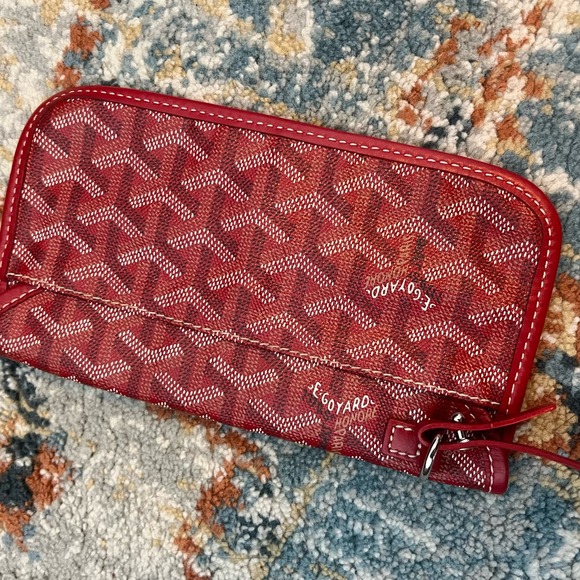 Goyard Saint Louis Tote Bad Red PM Coated Canvas - Picture 8 of 15